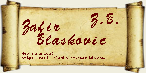 Zafir Blašković vizit kartica